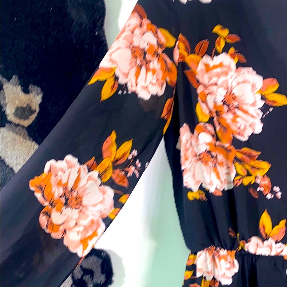 Charlotte Russe Black Floral Romper - Picture 7 of 9